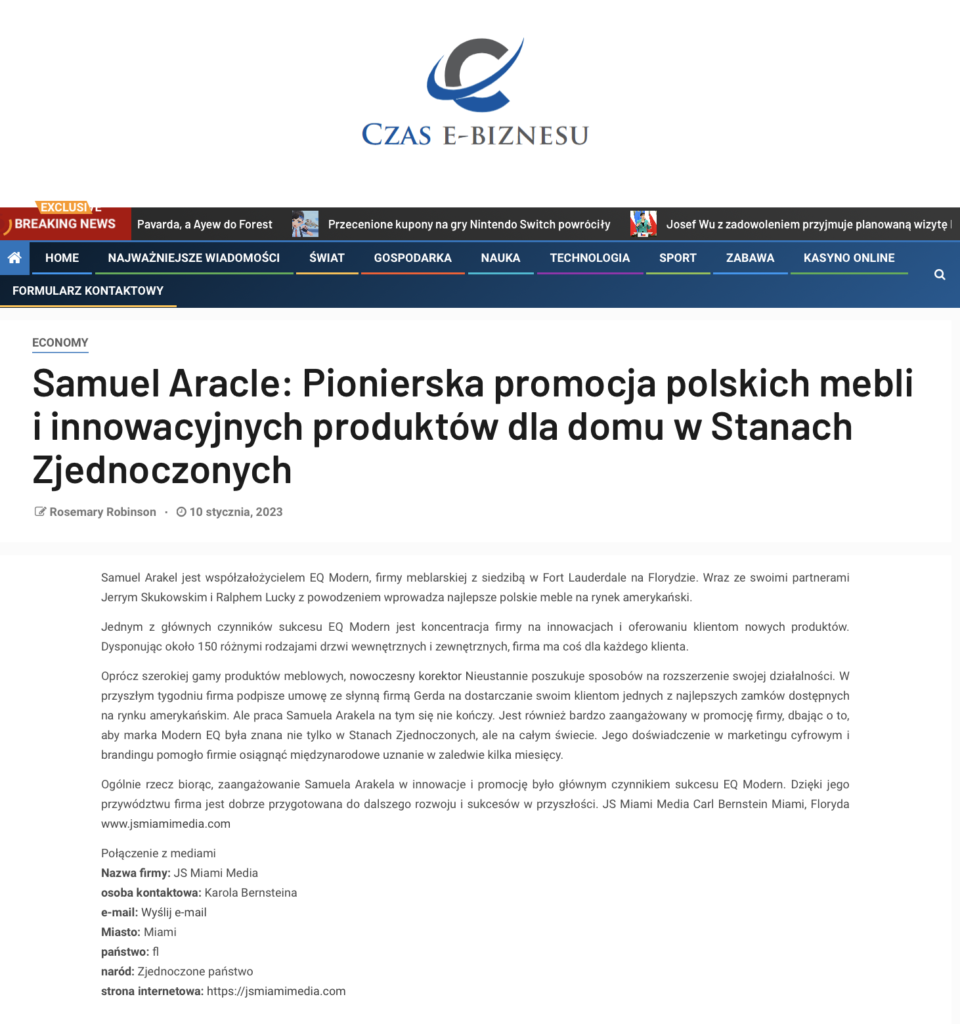 Samuel Arakel Importer Polskich Mebli