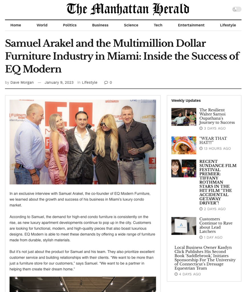 Samuel Arakel and the Multimillion Dollar Furniture Industry in Miami