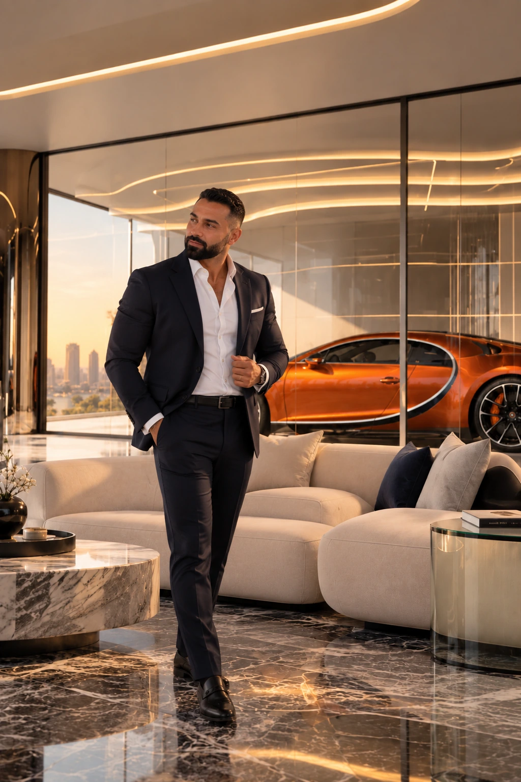 Samuel in a contemporary Miami residence